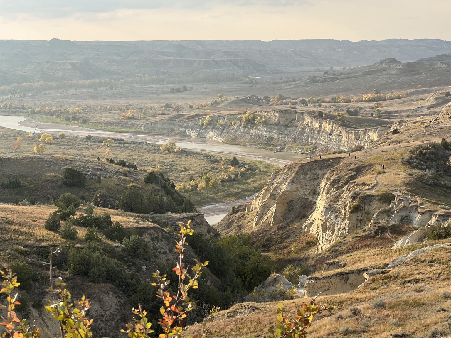 The Little Missouri River winding through the North Dakota Badlands